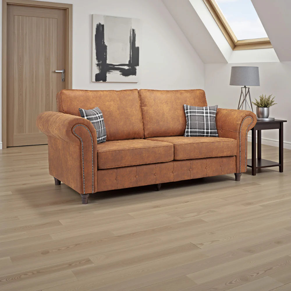 Oakland Sofa Tan 3 Seater