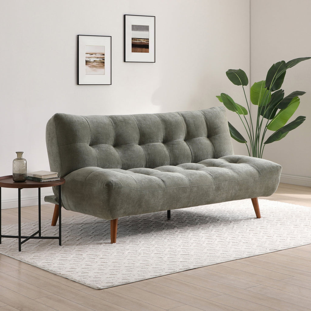 Venus Washed Olive Chenille Lux Sofa Bed
