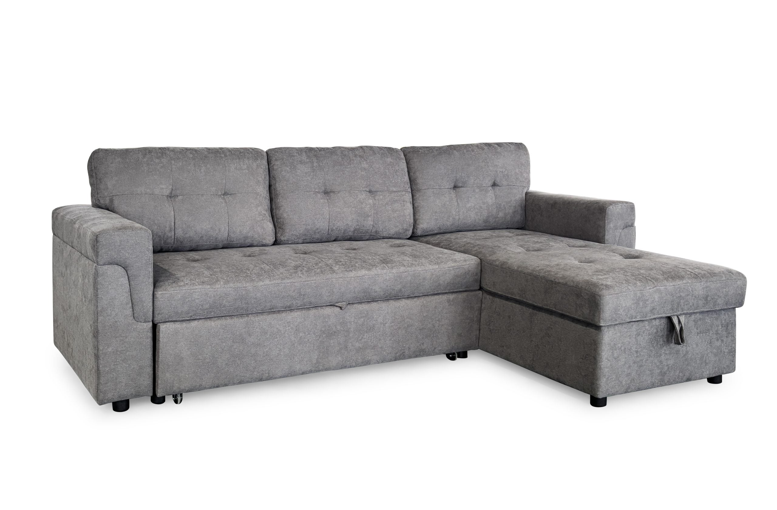 Omniya Sofabed Grey Universal Left Or Right Corner with Storage