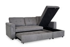 Omniya Sofabed Grey Universal Left Or Right Corner with Storage