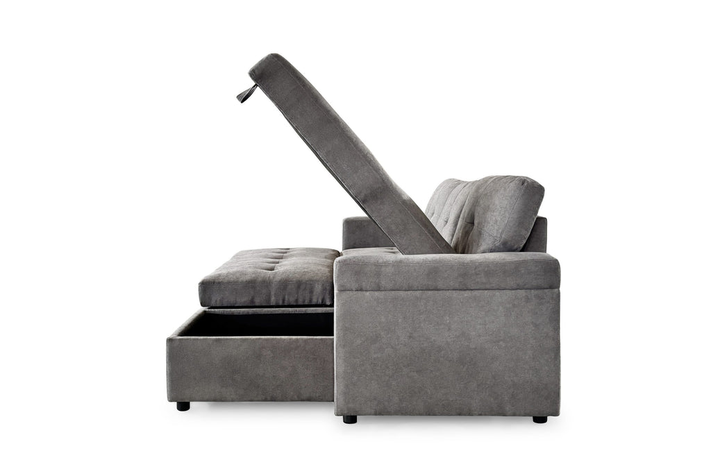 Omniya Sofabed Grey Universal Left Or Right Corner with Storage