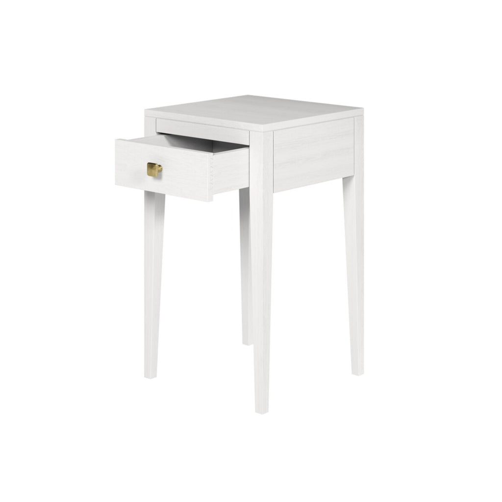 Pablo Bedside White One Drawer