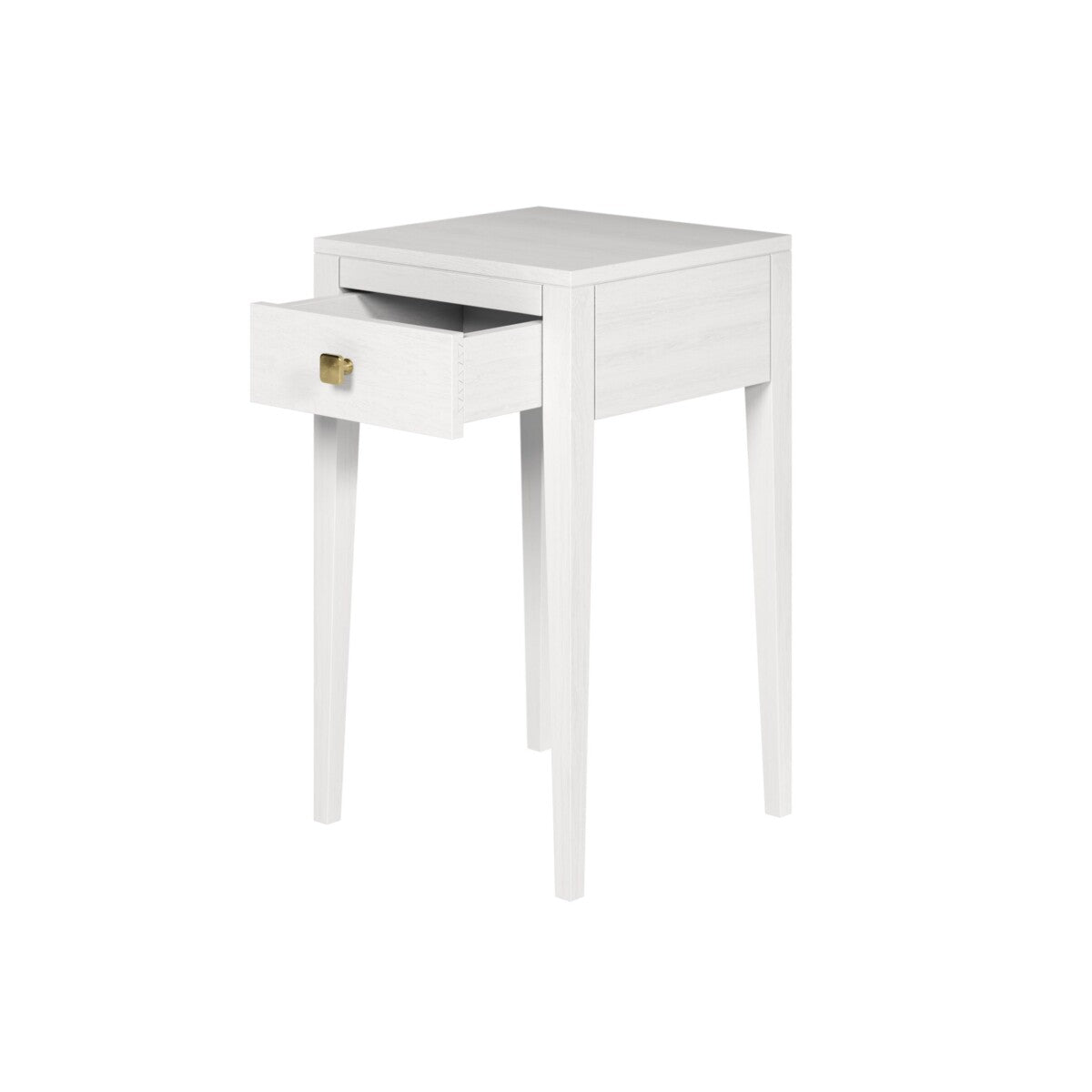 Pablo Bedside White One Drawer