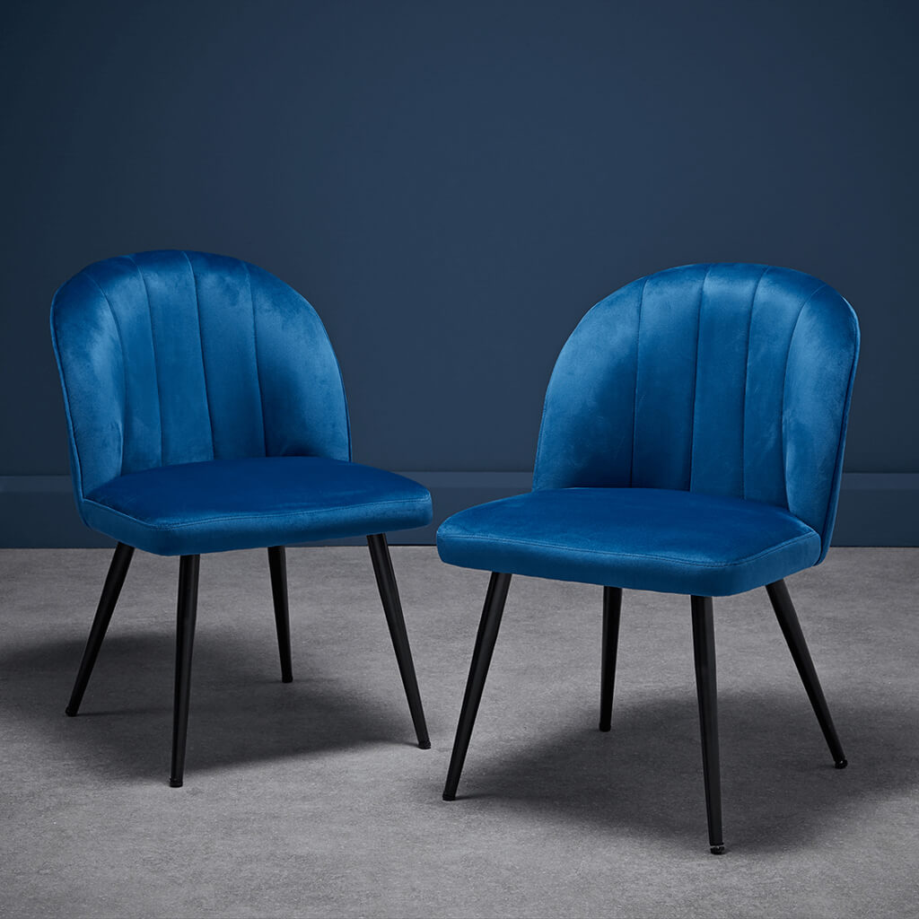 Orla Dining Chair Blue (Pack of 2)