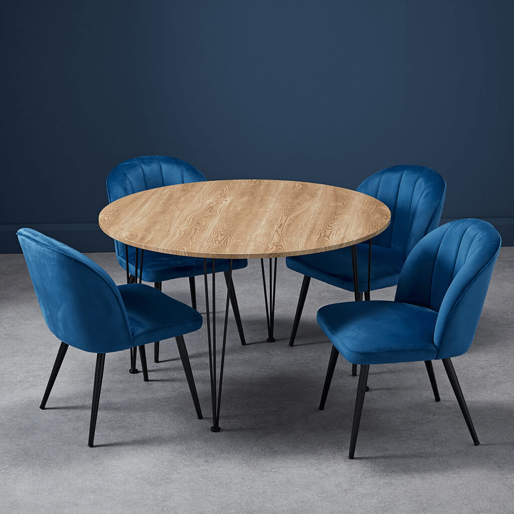 Orla Dining Chair Blue (Pack of 2)