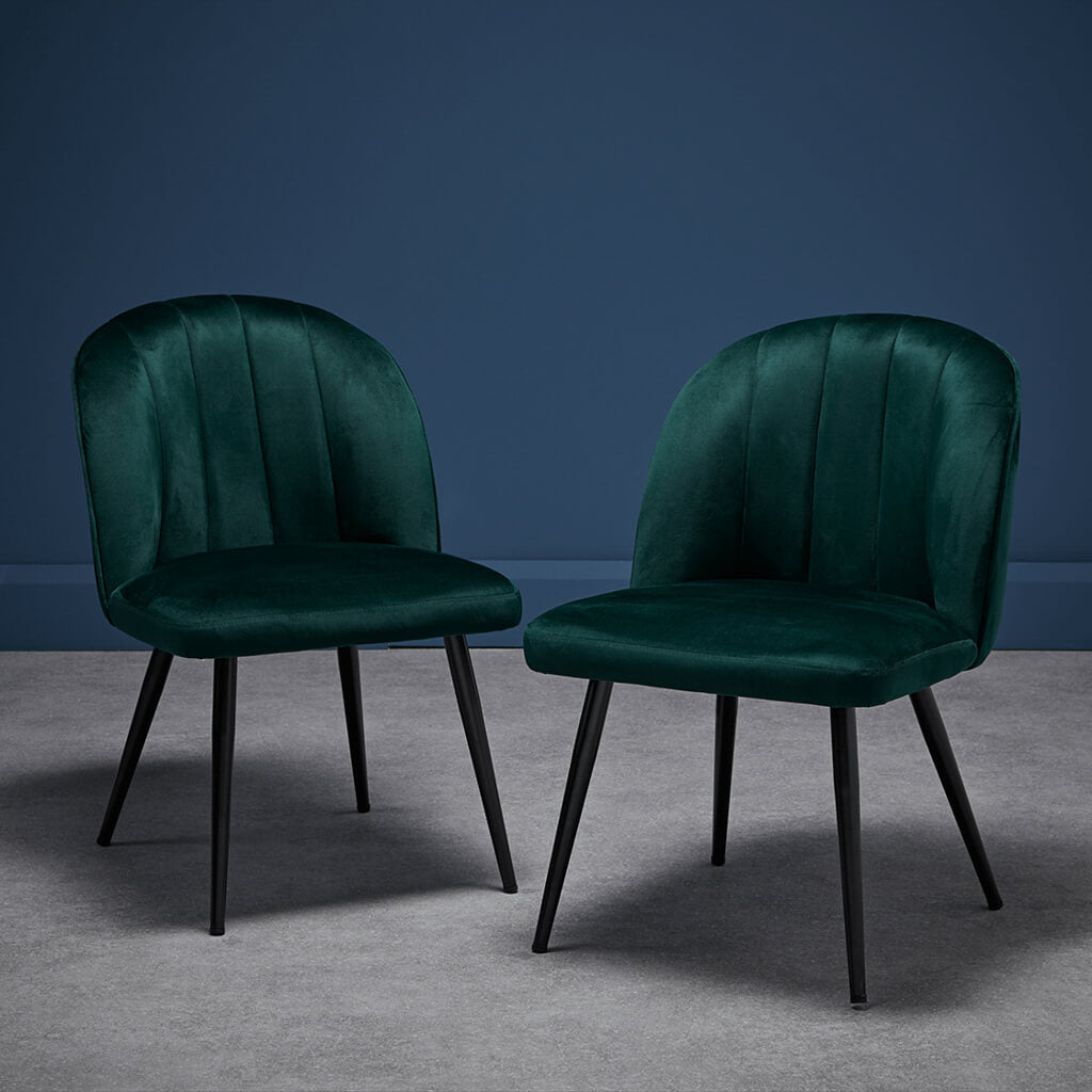 Orla Dining Chair Green (Pack of 2)