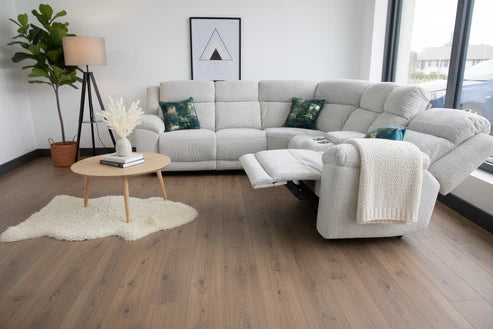 Owen Electric Recliner Sofa Beige Large Corner