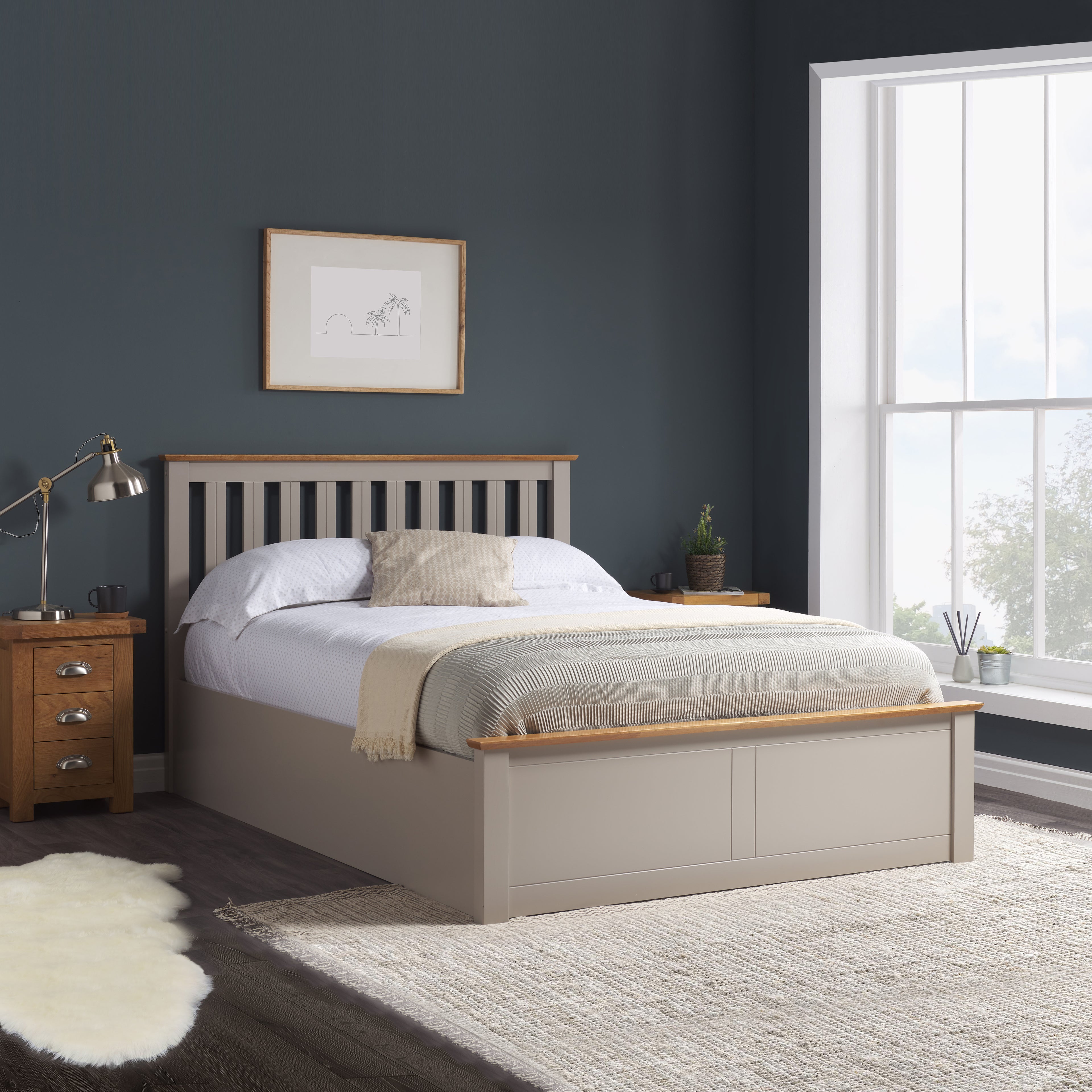 Phoenix Small Double Ottoman Bed