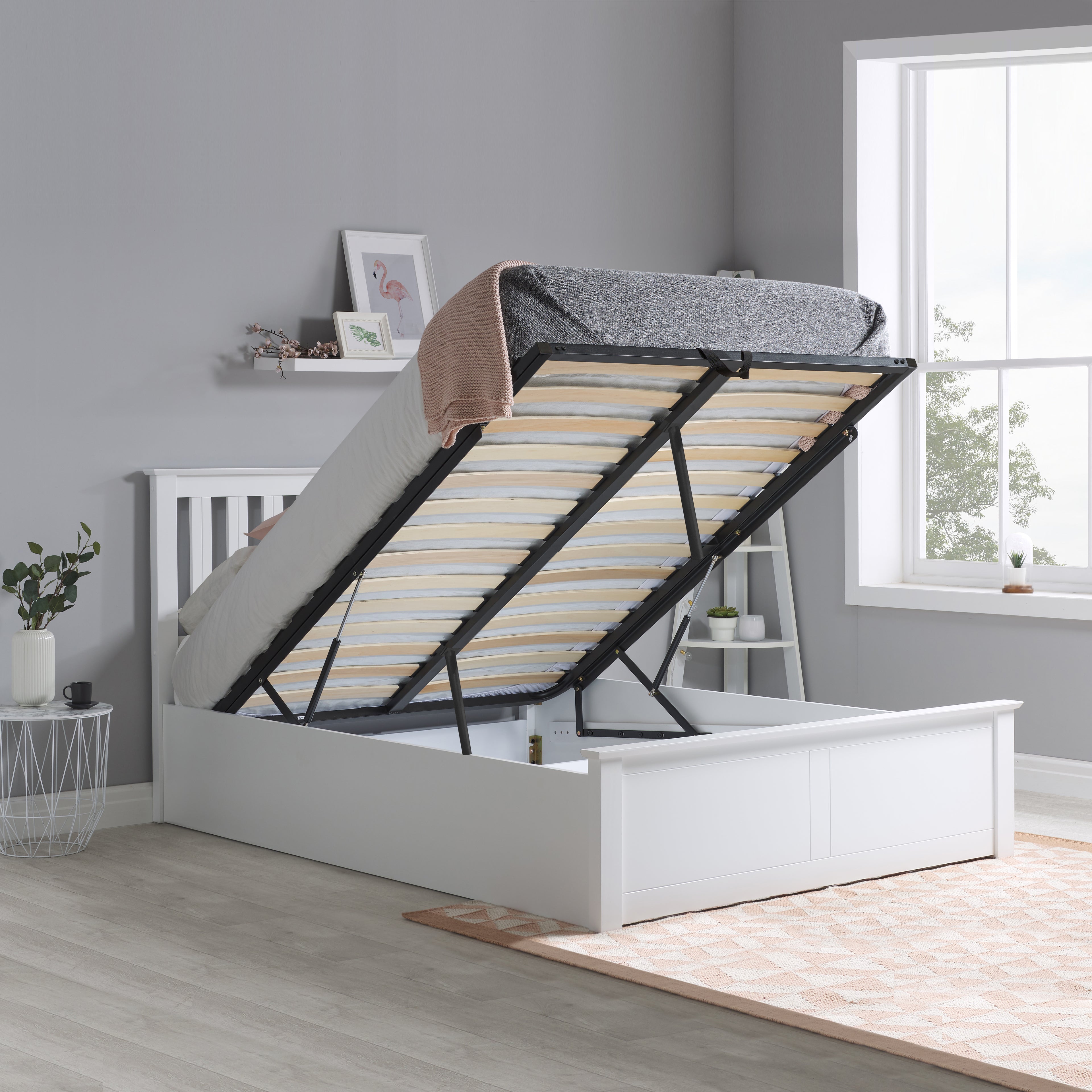 Phoenix Small Double Ottoman Bed