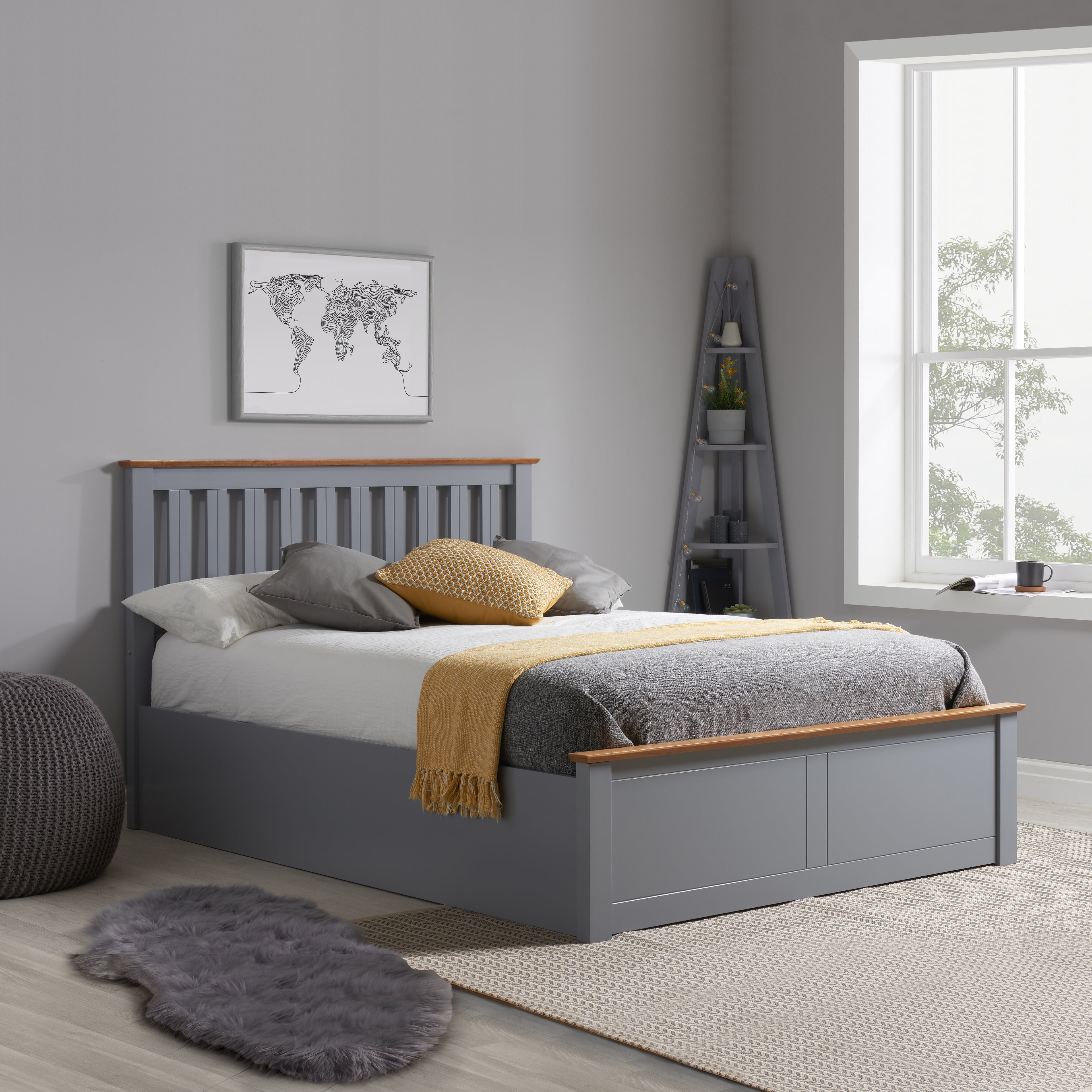 Phoenix Small Double Ottoman Bed