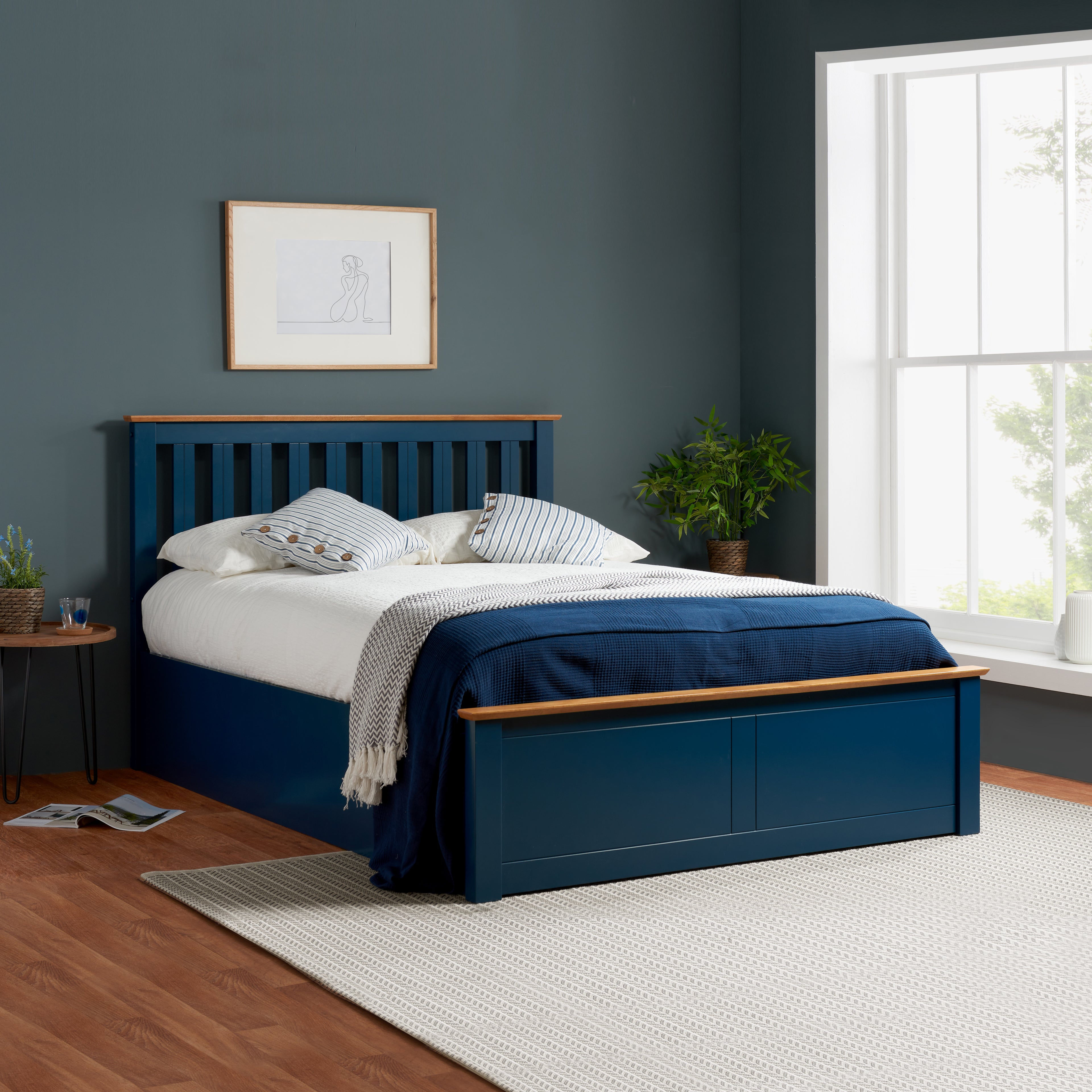 Phoenix Small Double Ottoman Bed