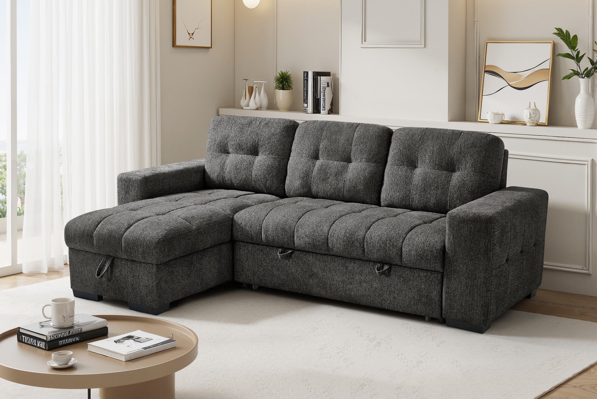 Palermo Universal Corner Sofabed Grey