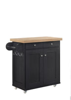 Portland Kitchen Island Black