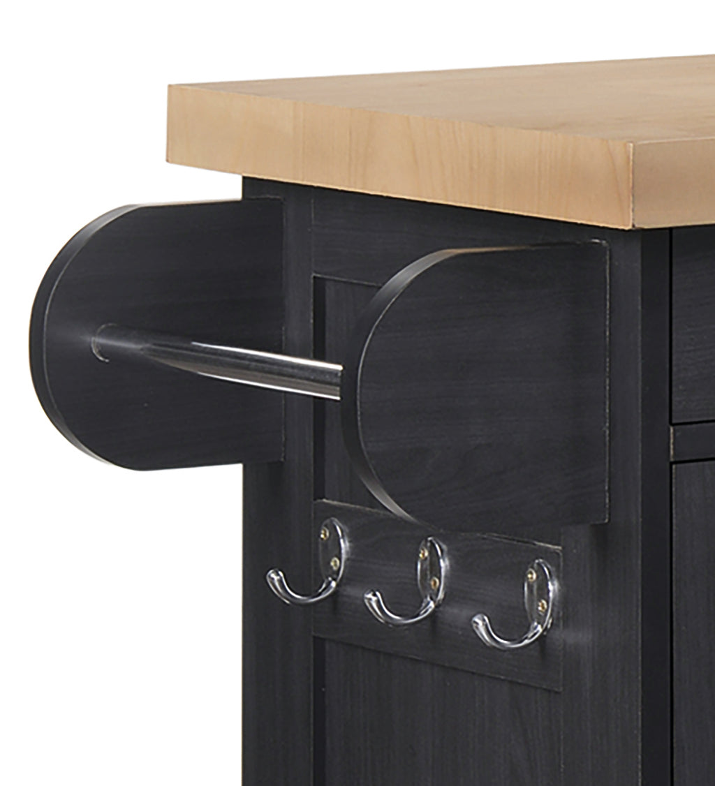 Portland Kitchen Island Black