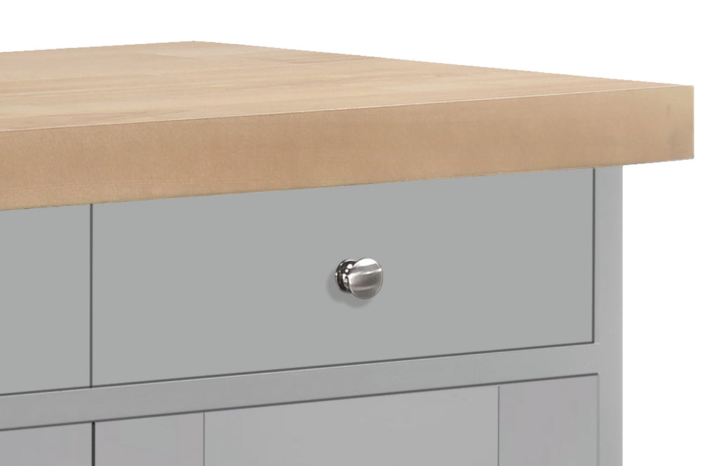 Portland Kitchen Island Grey