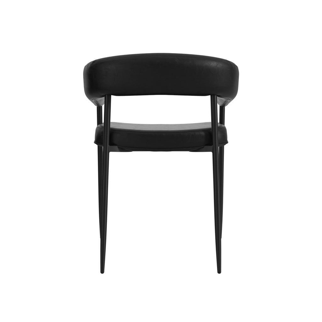 QUEENS BLACK / BLACK DINING CHAIR (Set Of 2)