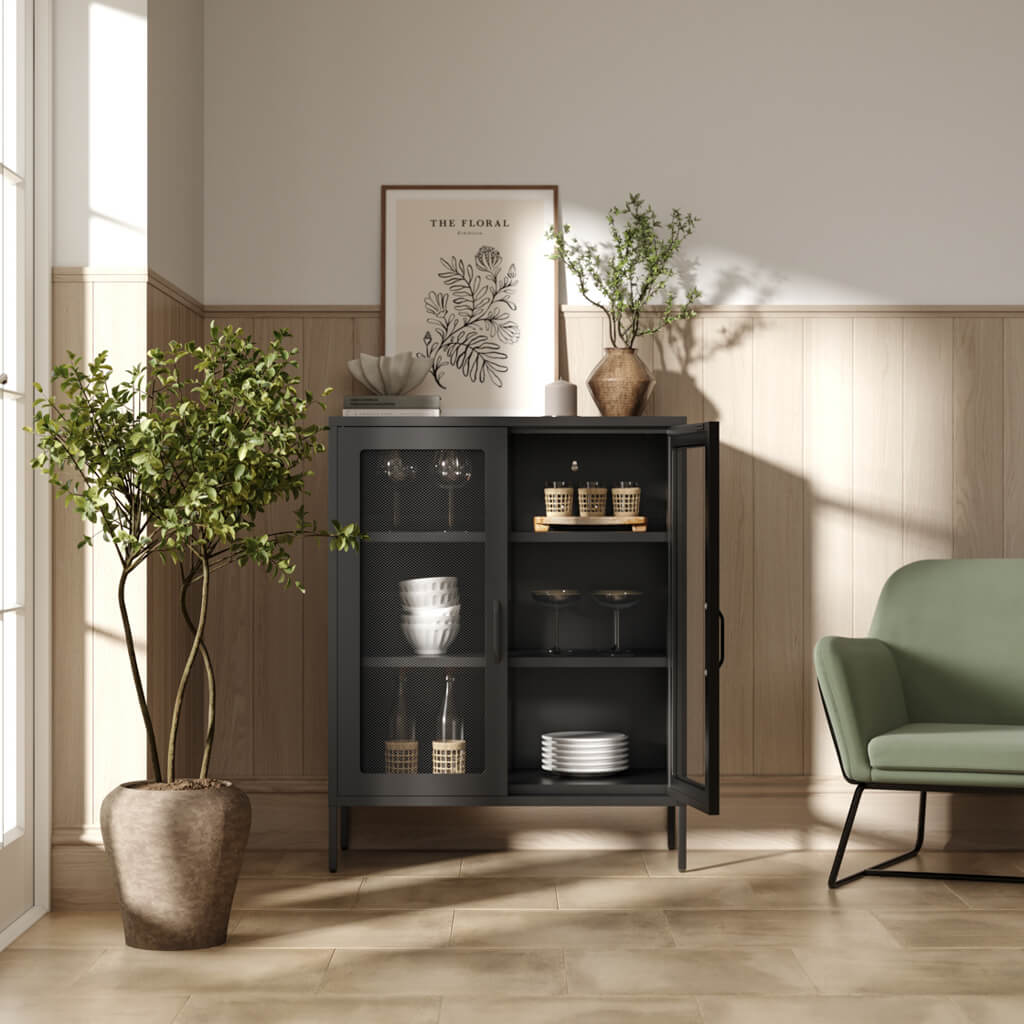 REUBEN BLACK CABINET