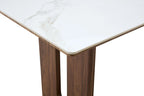 Rinato Dining Table Walnut & White With Sunset Cloud Vein