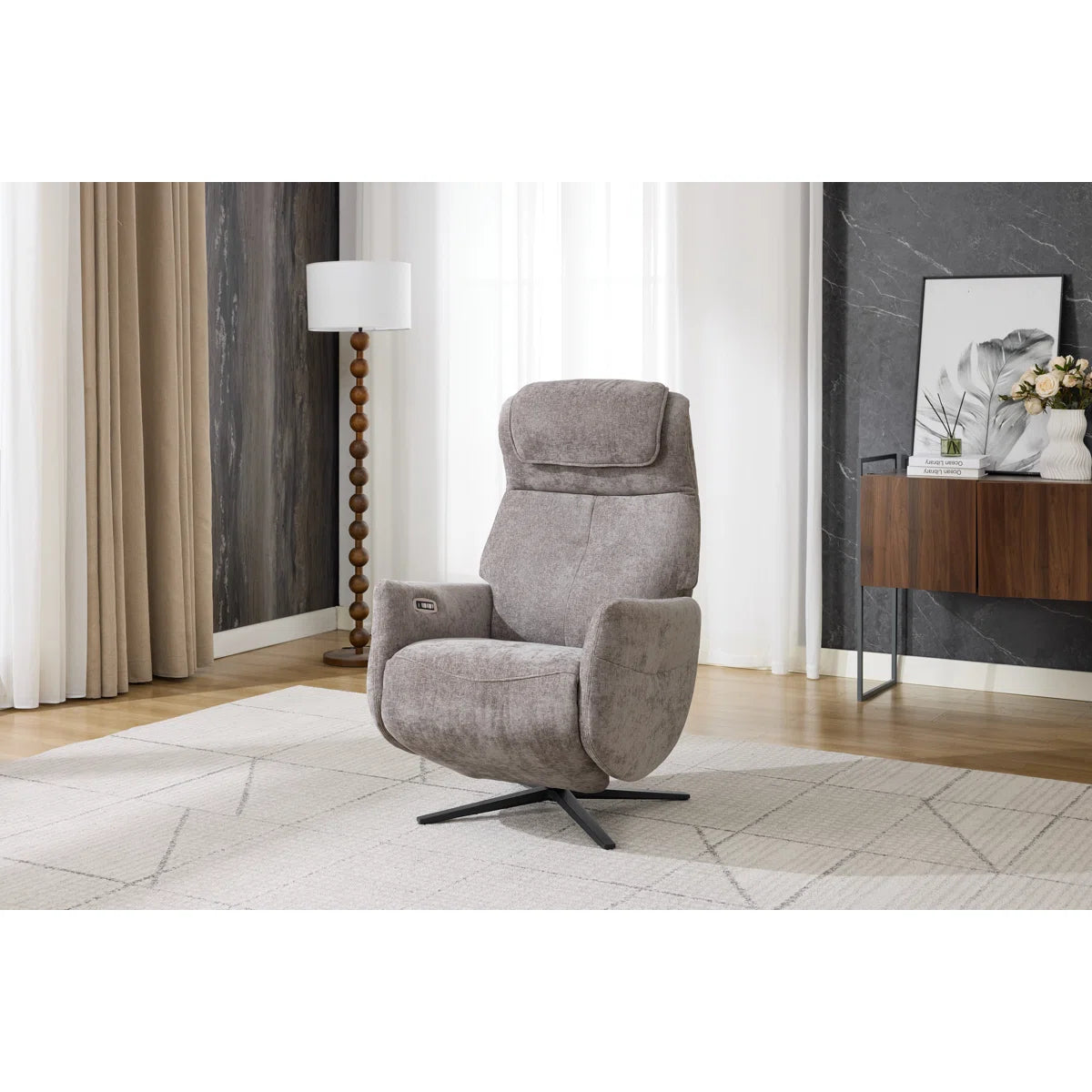 Rowden Swivel Chair With Massage Stone