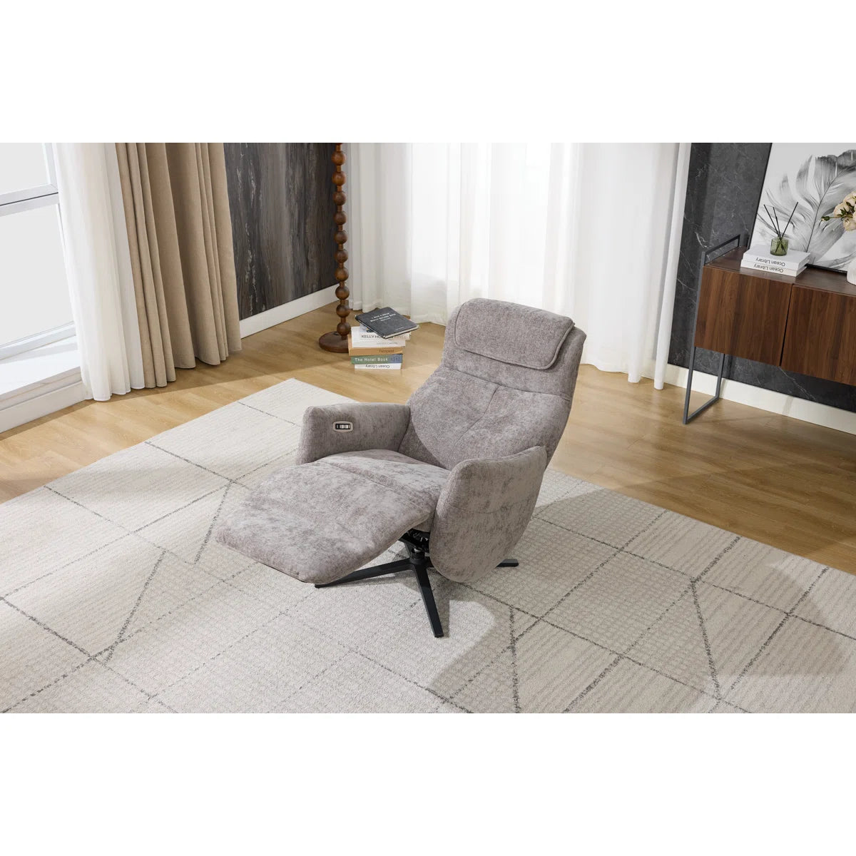 Rowden Swivel Chair With Massage Stone