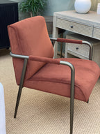 Rae Club Chair Rust Orange