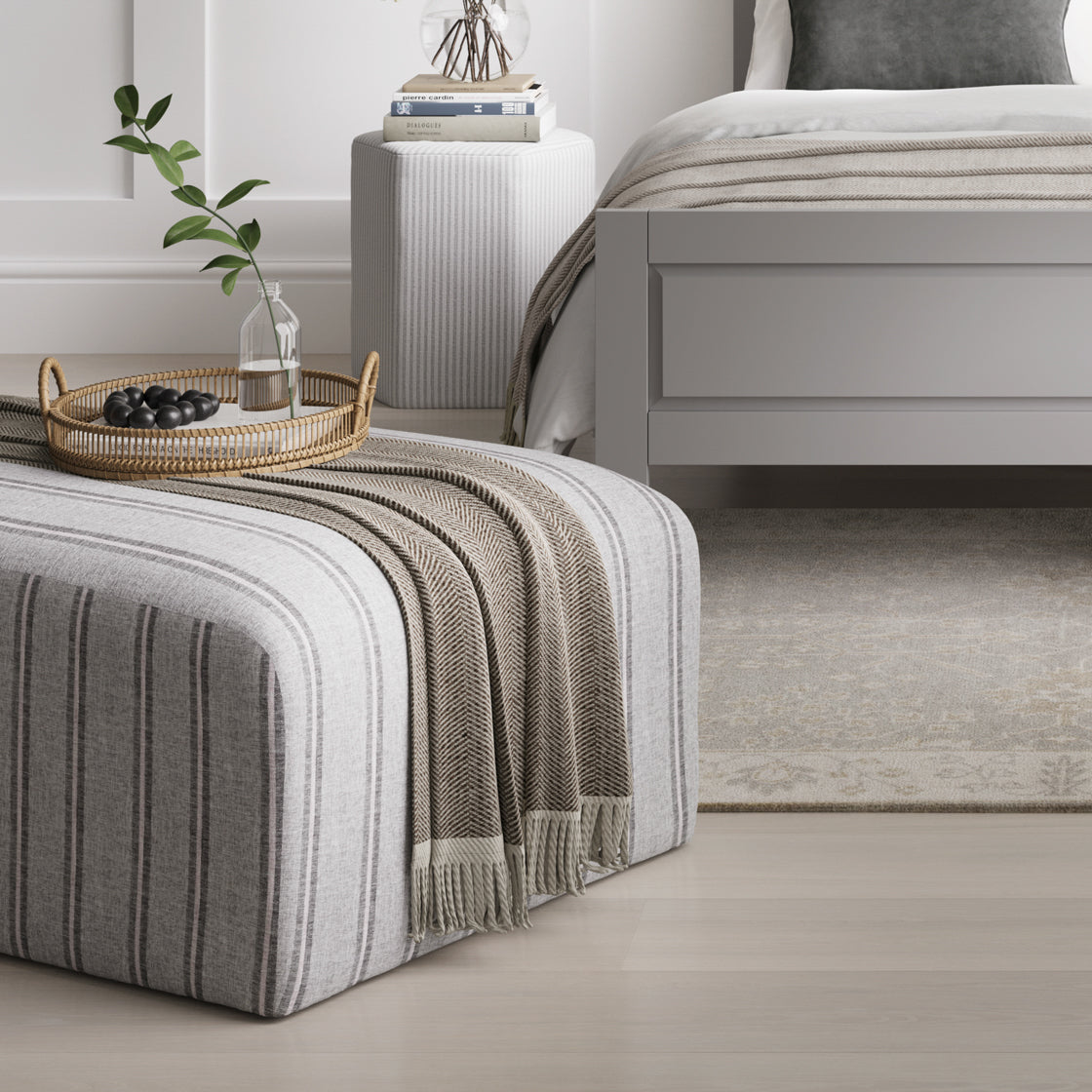 RYDER THICK STRIPE POUFFE