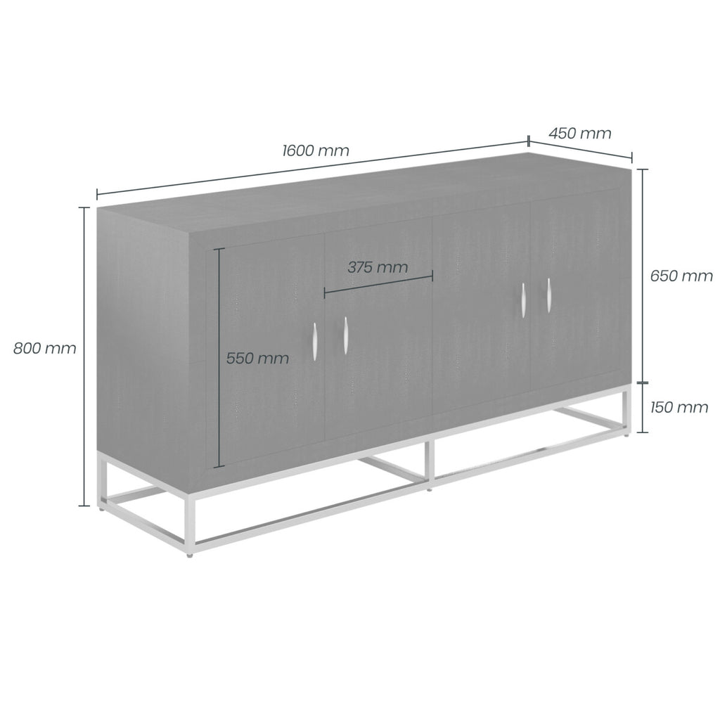 Raphia Sideboard Black Shagreen