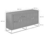 Raphia Sideboard Black Shagreen