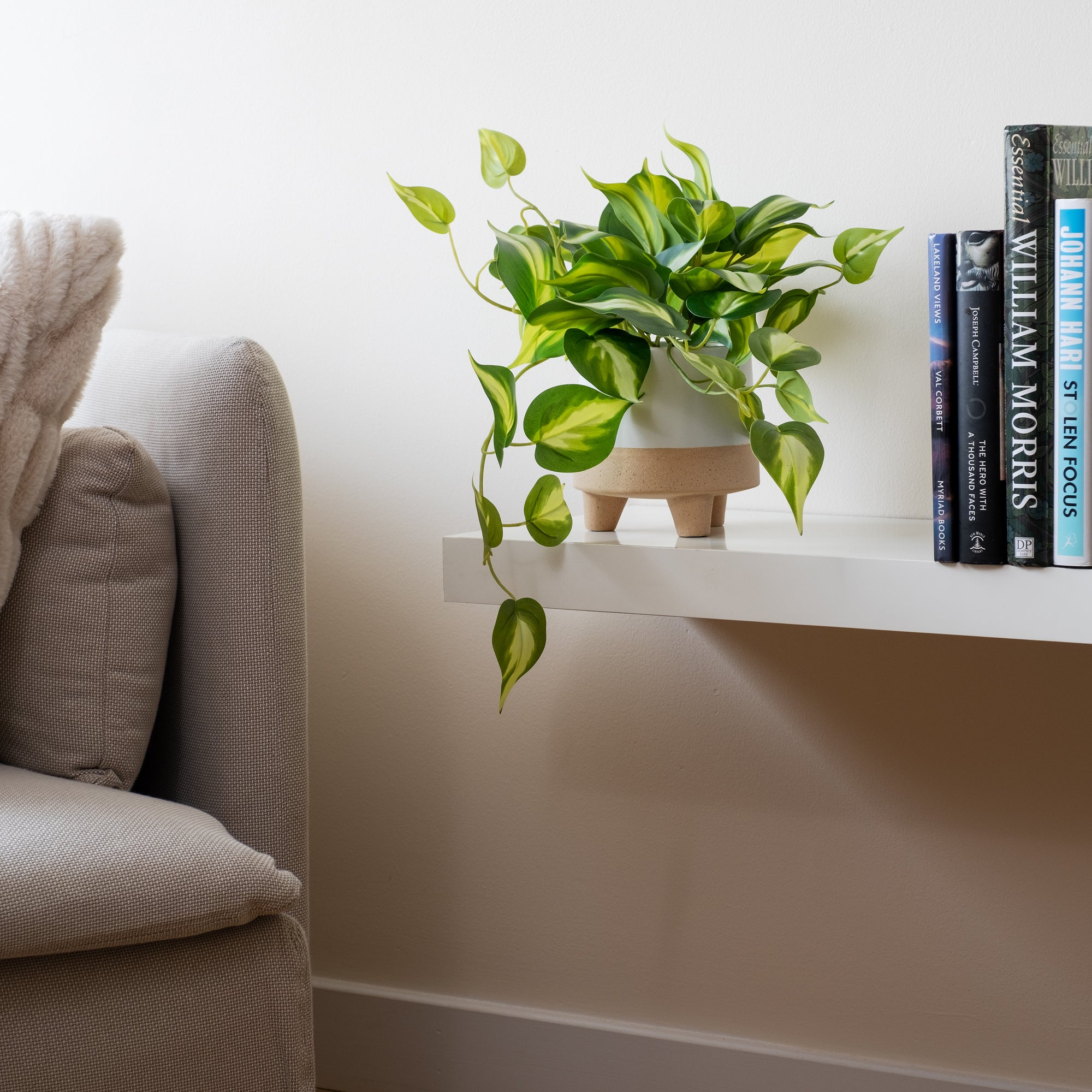 40Cm Real Touch Trailing Silver Vine