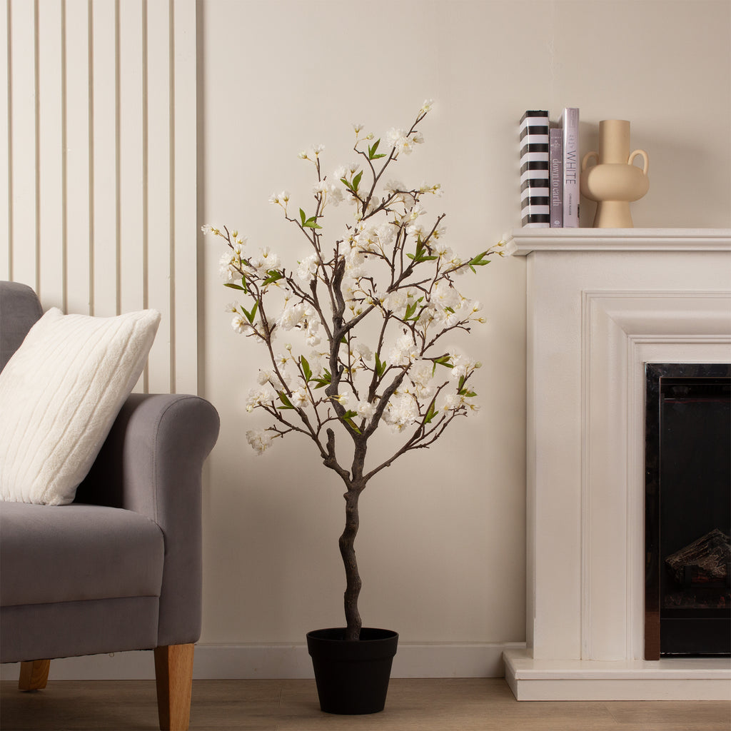 125Cm Cherry Blossom Tree White
