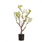 70cm Tabletop Real Touch Magnolia Tree Cream