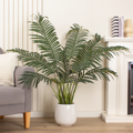 120Cm Palm With Grass In Ceramic Pot
