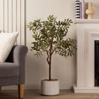 110Cm Olive Tree In Ceramic Pot