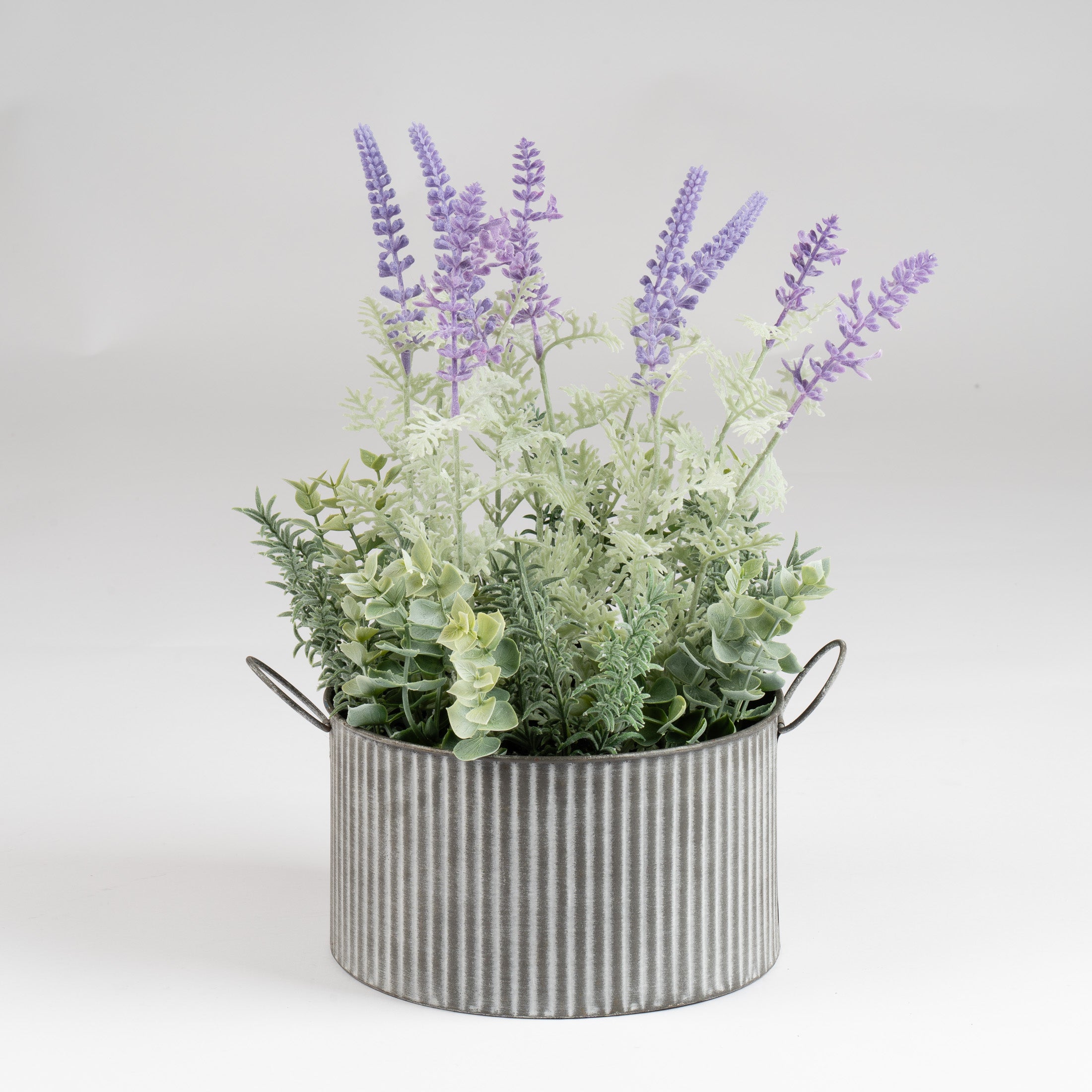37.5Cm Lavender In Iron Pot