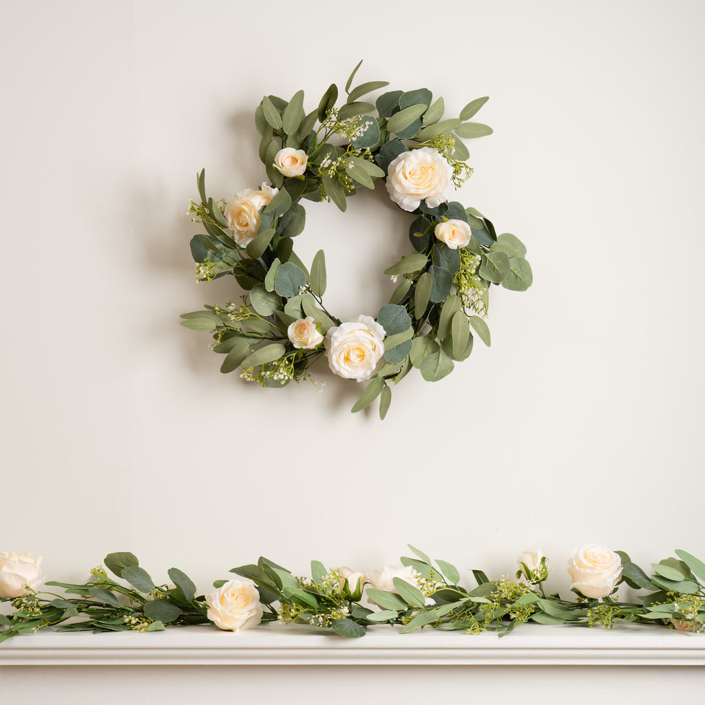 150Cm Eucalyptus And Rose Garland