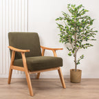 Green Boucle Chair (Flat Arms)