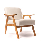 Cream Boucle Chair (Flat Arms)