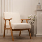 Cream Boucle Chair (Flat Arms)