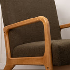Green Boucle Chair (Curved Arms)