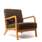 Green Boucle Chair (Curved Arms)