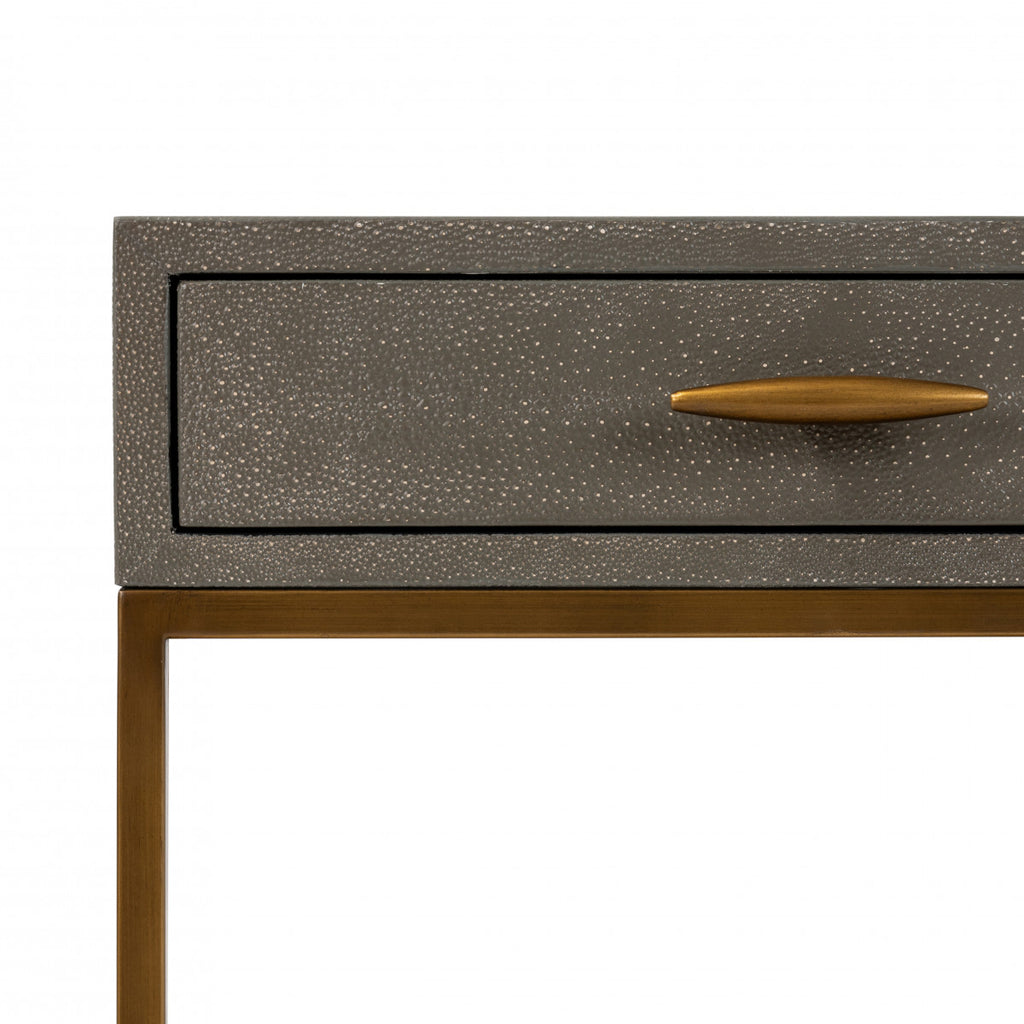 Raphia Bedside Grey Shagreen