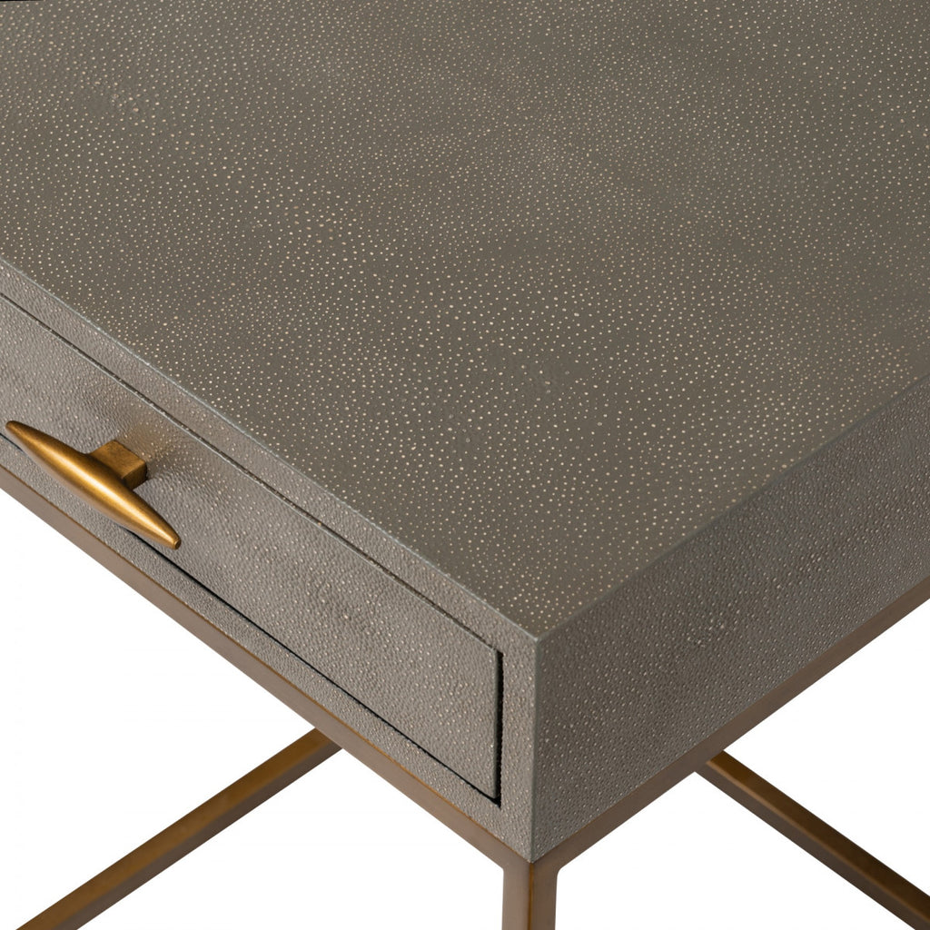 Raphia Bedside Grey Shagreen