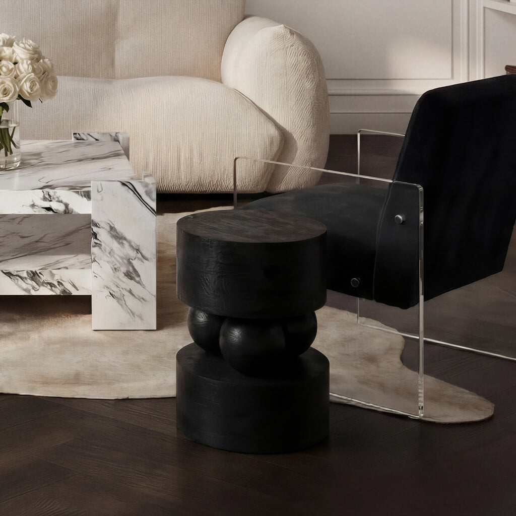 Sachi Black Side Table