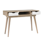 Scandi Desk Oak With White Drawers