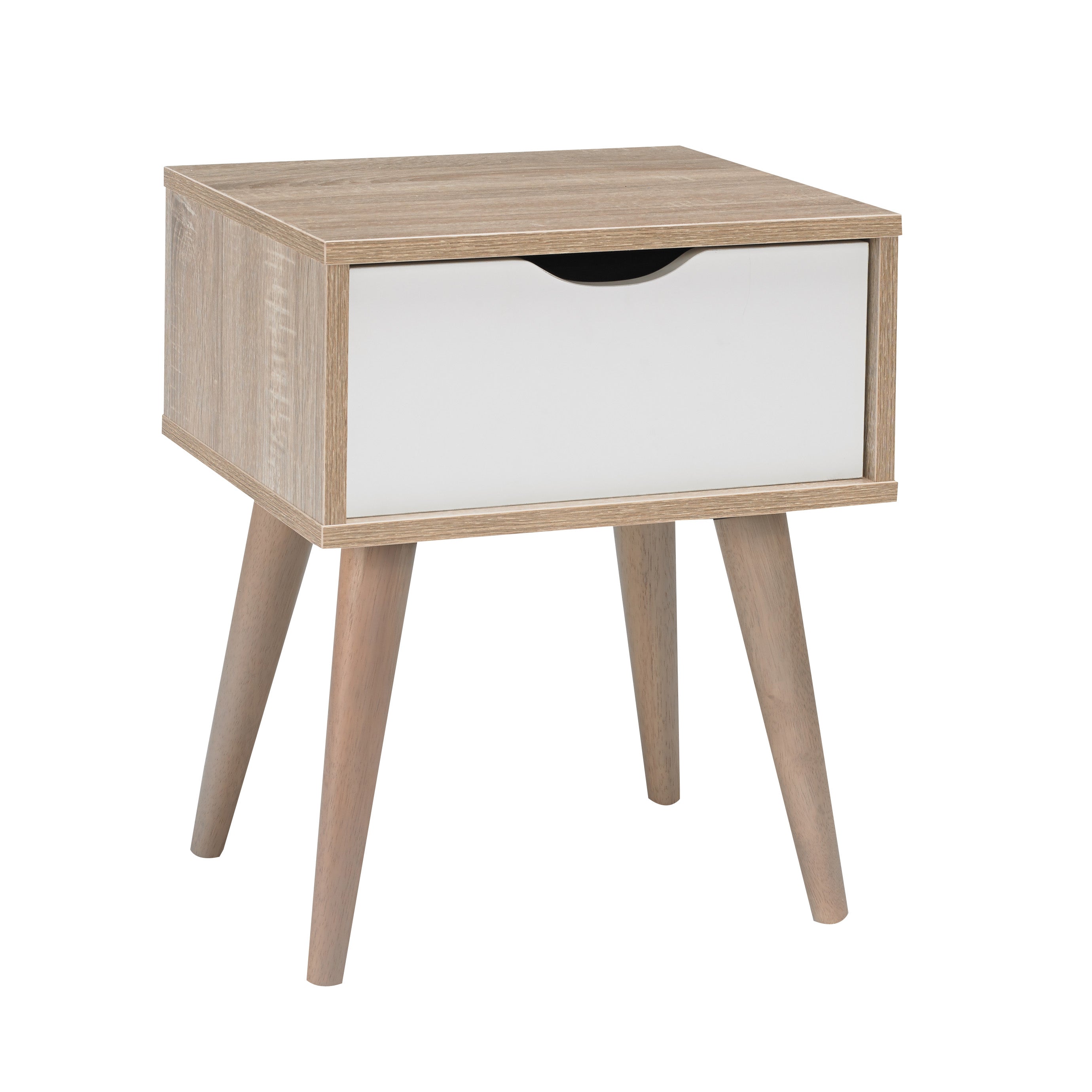Scandi Oak Lamp Table White