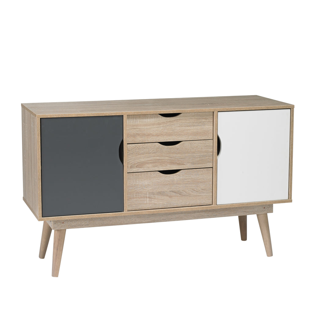 Scandi Oak 2 Door Sideboard Grey