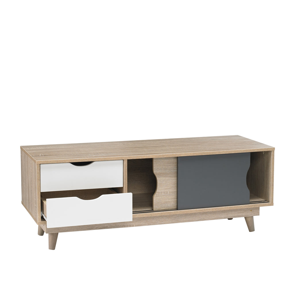 Scandi Oak TV Unit Grey