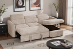 Capri Sofabed Universal Corner With Adjustable Headrests Beige Eastley | Kip | Quercioli | Barete | Metropolitan | Portobello | Aissa Style