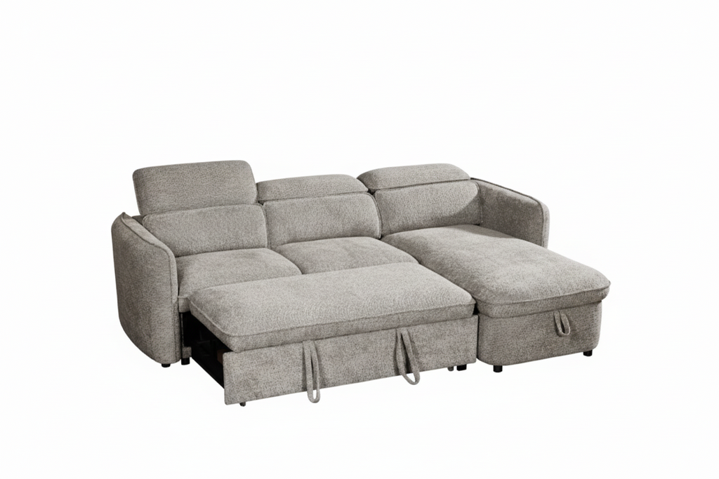 Capri Sofabed Universal Corner With Adjustable Headrests Grey Eastley | Kip | Quercioli | Barete | Metropolitan | Portobello | Aissa Style