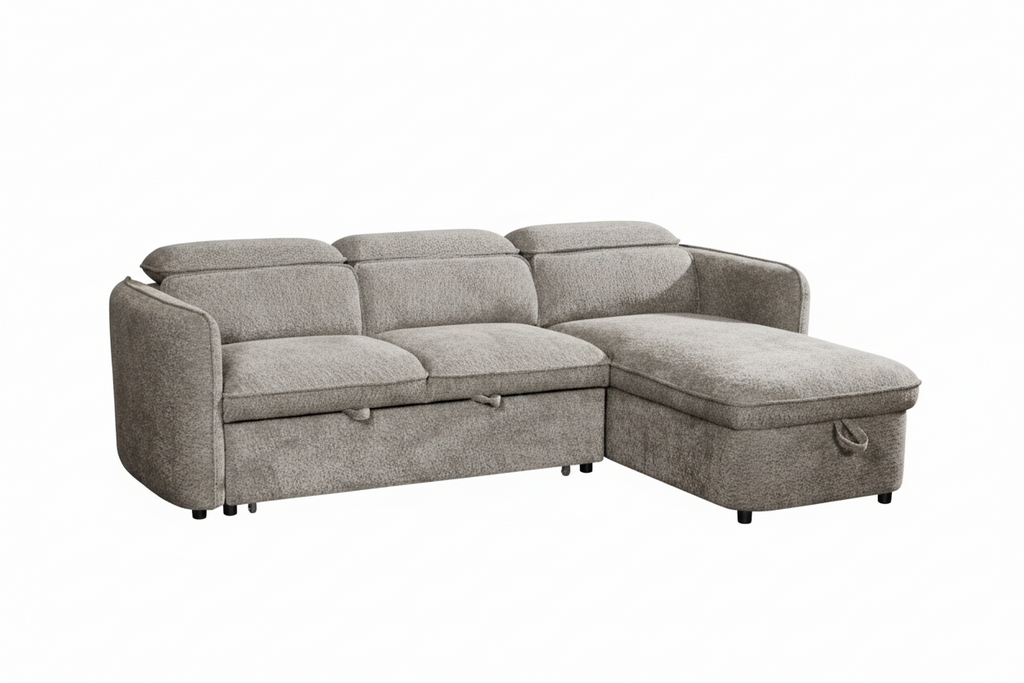Capri Sofabed Universal Corner With Adjustable Headrests Grey Eastley | Kip | Quercioli | Barete | Metropolitan | Portobello | Aissa Style